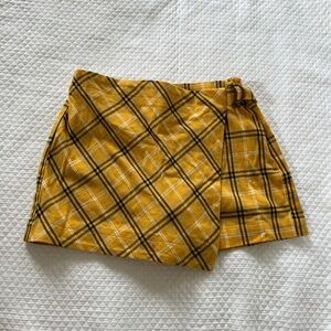 Yellow Plaid Skort